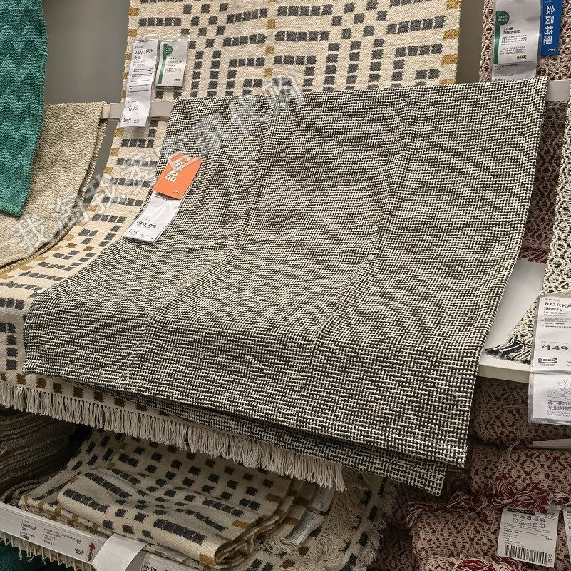 IKEA宜家 提普赫德 平织地毯 客厅沙发床边地毯地垫简约国内代购