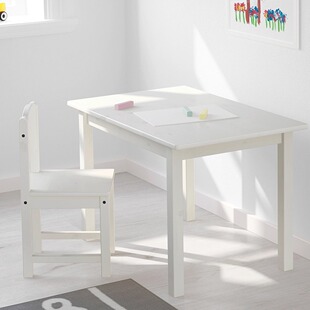 IKEA宜家 桑维 儿童桌2个颜色儿童桌家具简约现代北欧风 国内代购