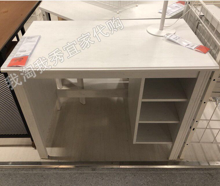 IKEA宜家 布鲁萨里 书桌白色办公桌学习桌简约现代北欧 国内代购 - 实物图