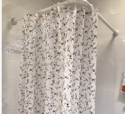 宜家吉索加碎花浴帘防水好看