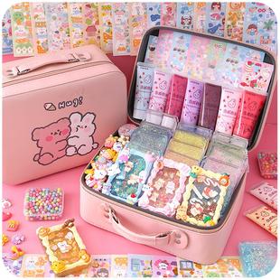 奶油胶流沙咕卡砖豪华古卡手帐贴纸套装 气满满女孩估姑孤咔砖块 元