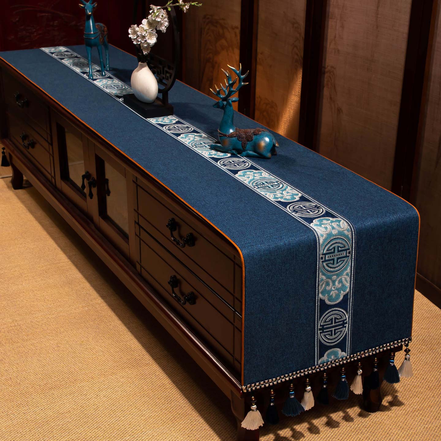 新中式茶几桌布长桌布