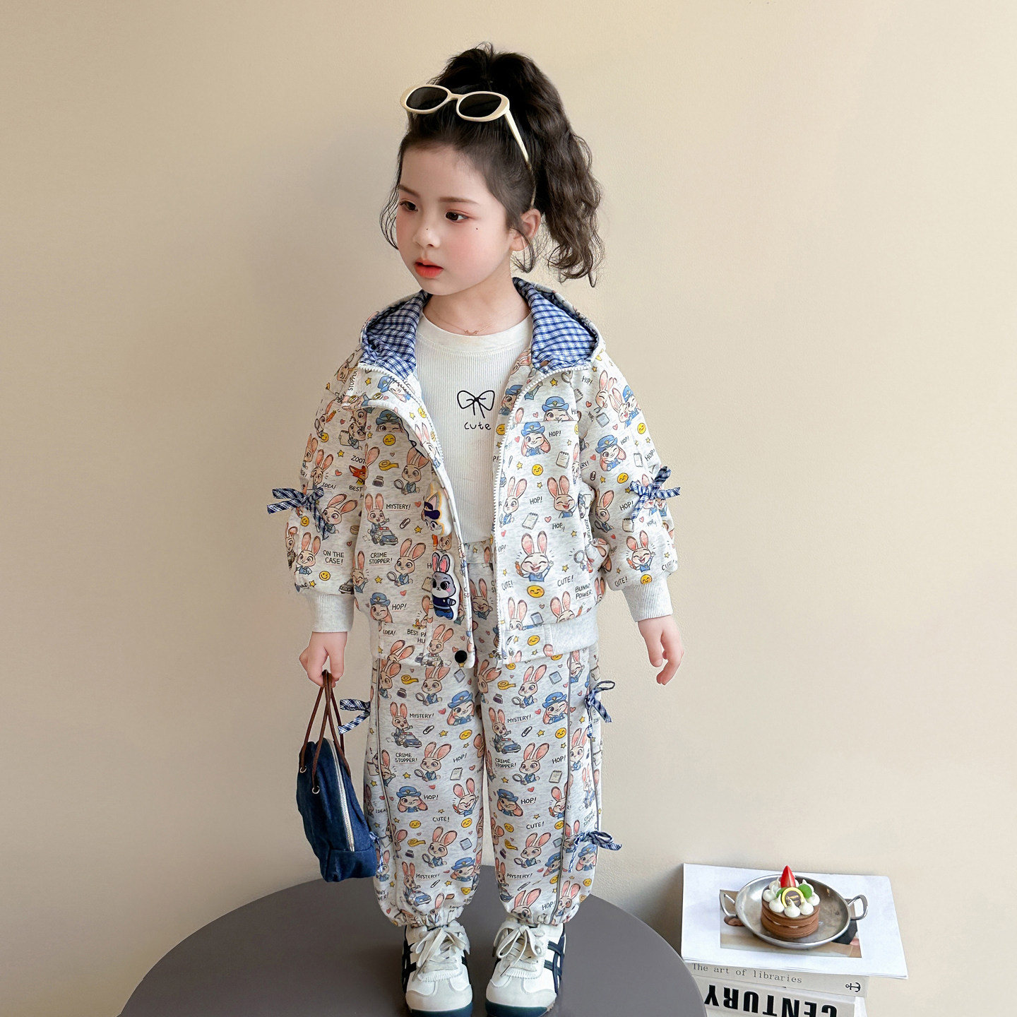 女童套装春秋2026新款儿童春季洋气休闲运动宝宝纯棉时髦春装纯棉图片