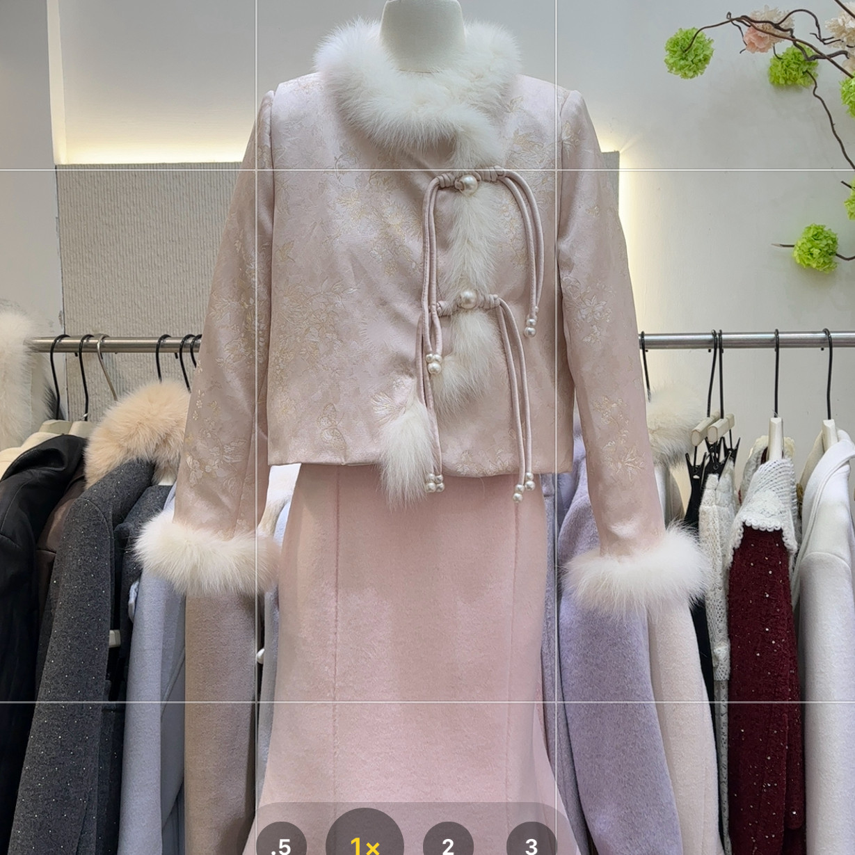 怡熙-新中式国风提花缎面刺绣狐狸毛绒服+鱼尾半身裙套装YS1-2311,女装/女士精品,时尚套装,淘宝优惠券,粉丝福利购,淘宝优惠卷