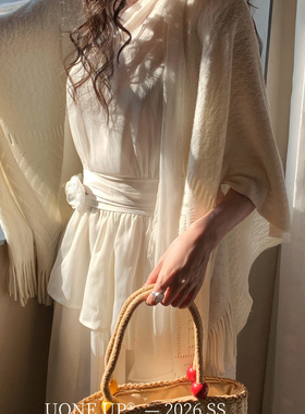 UONE-26年春上新百搭王气质优雅保暖流苏披肩P01a