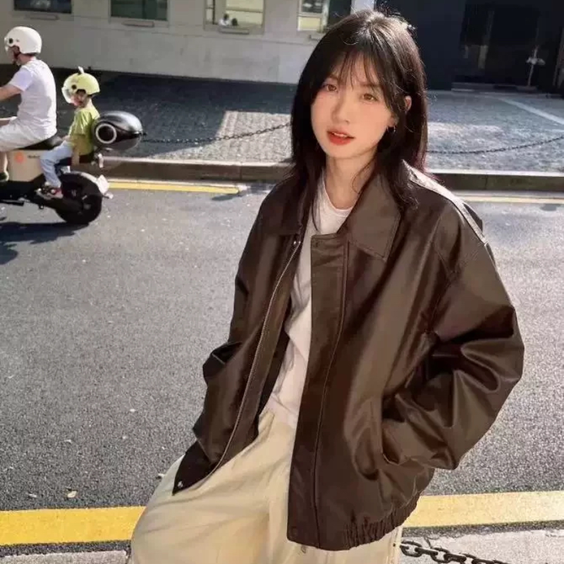 2025年秋冬皮衣外套女加棉加皮衣