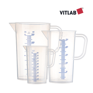 塑料量杯食品级加厚PP带刻度烧杯厨房家用烘焙工具奶茶进口VITLAB