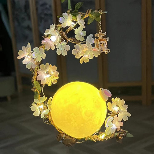 原创潮玩汉服中秋灯笼手提DIY宫灯手工材料包2024新款古风花灯