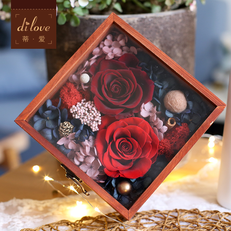 進口永生花禮盒玫瑰花木盒情人節禮物節日生日禮物送愛人送女朋友在類目 鮮花速遞/花卉仿真/綠植園藝, 永生花/乾花, 永生花中 - 來自Buy2taobao.com提供專業的淘寶代購服務