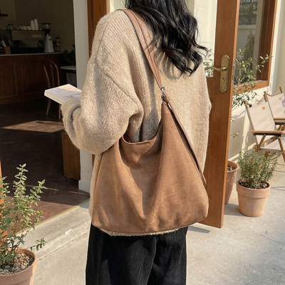 BMQCH麂皮绒大容量通勤托特包