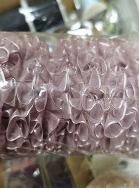 日本木马MOKUBA褶边涤纶纱丝带服装头饰发饰品装饰配件辅料织带