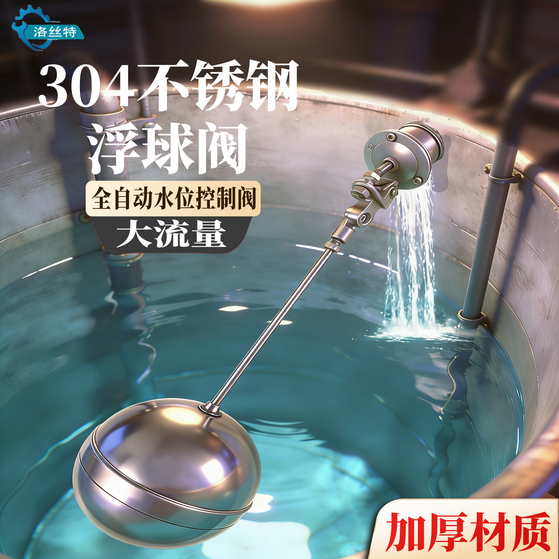 304不锈钢浮球阀水箱水塔液位浮球开关水位控制器进水阀4分6分1寸