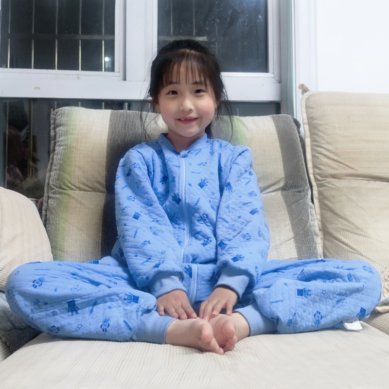 春秋四季空心棉纯棉男童保暖睡袋
