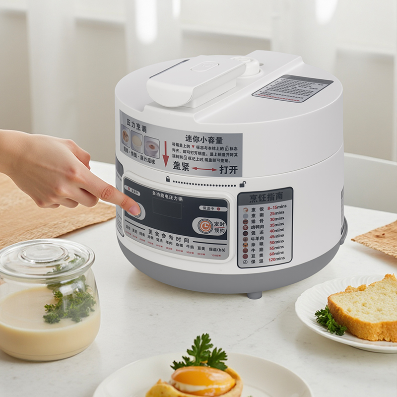110V伏跨境电高压力锅1.2升小型美规英规出口迷你一人用高压锅