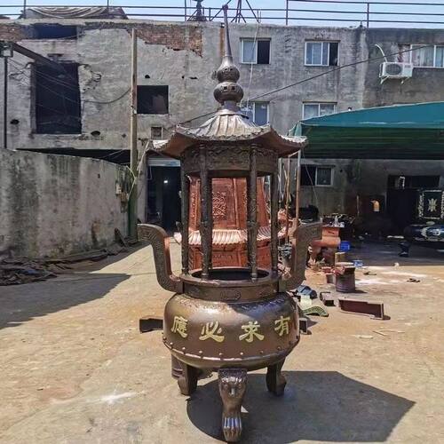 圆形定制铸铁香炉经炉烧纸纸炉户外祠堂宗祠寺庙室外道观化宝炉