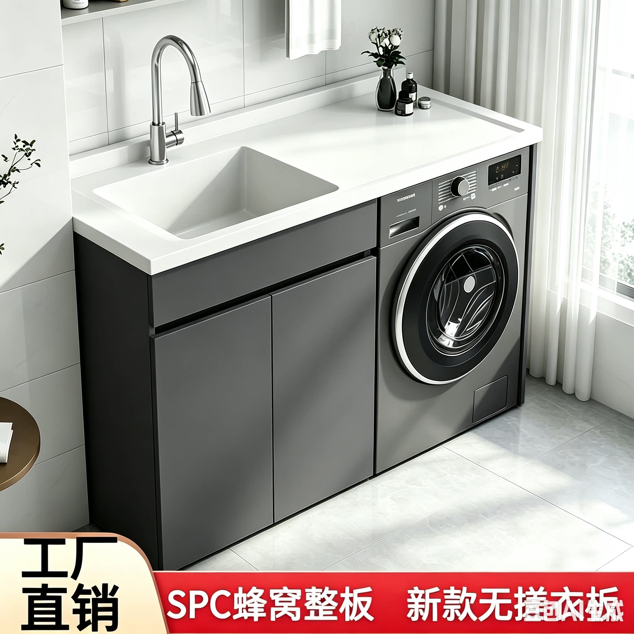 无搓板蜂窝铝阳台洗衣机伴侣