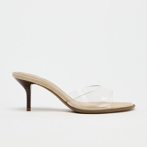 ZA度假风一字带凉拖鞋透明带凉鞋