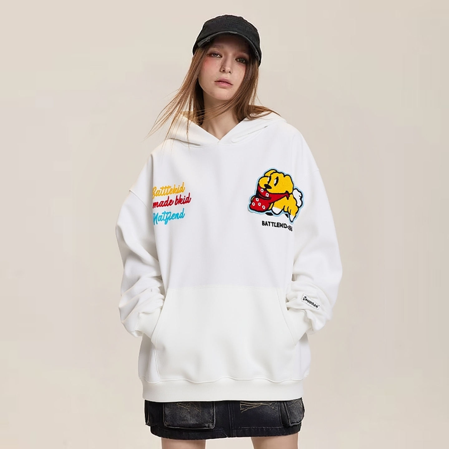 NTBF重磅潮牌字母刺绣连帽卫衣