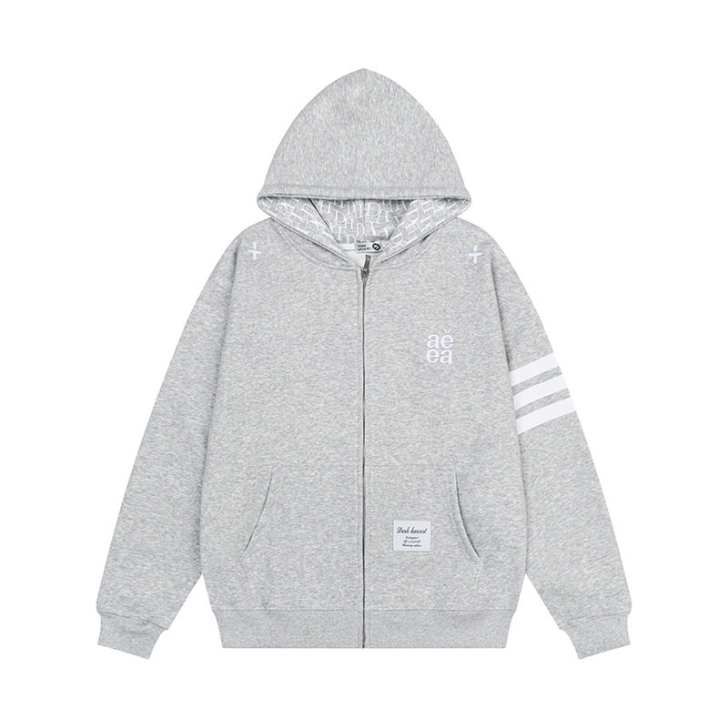 NTBF2026春秋新款潮牌美式开衫卫衣男女印花宽松情侣连帽拉链外套