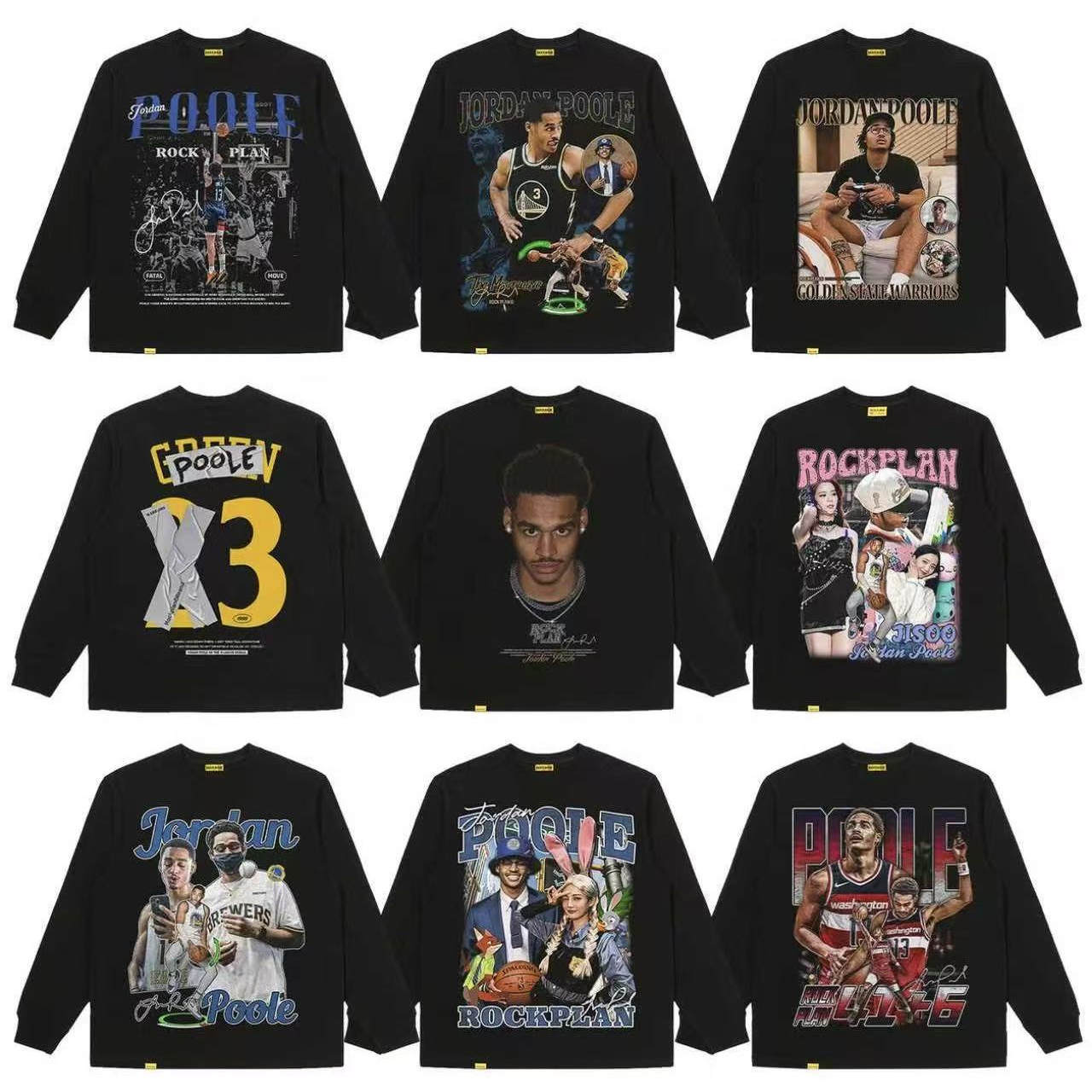 25秋季新款摇滚计划美式球星明星长袖T恤透气重磅纯棉卫衣打底衫