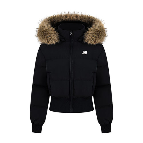 NTBF美式复古冬季短款毛领棉服