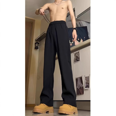 西裤男夏高直筒美式显高显瘦裤子