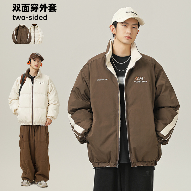 NTBF美式复古两面穿棉服男冬季