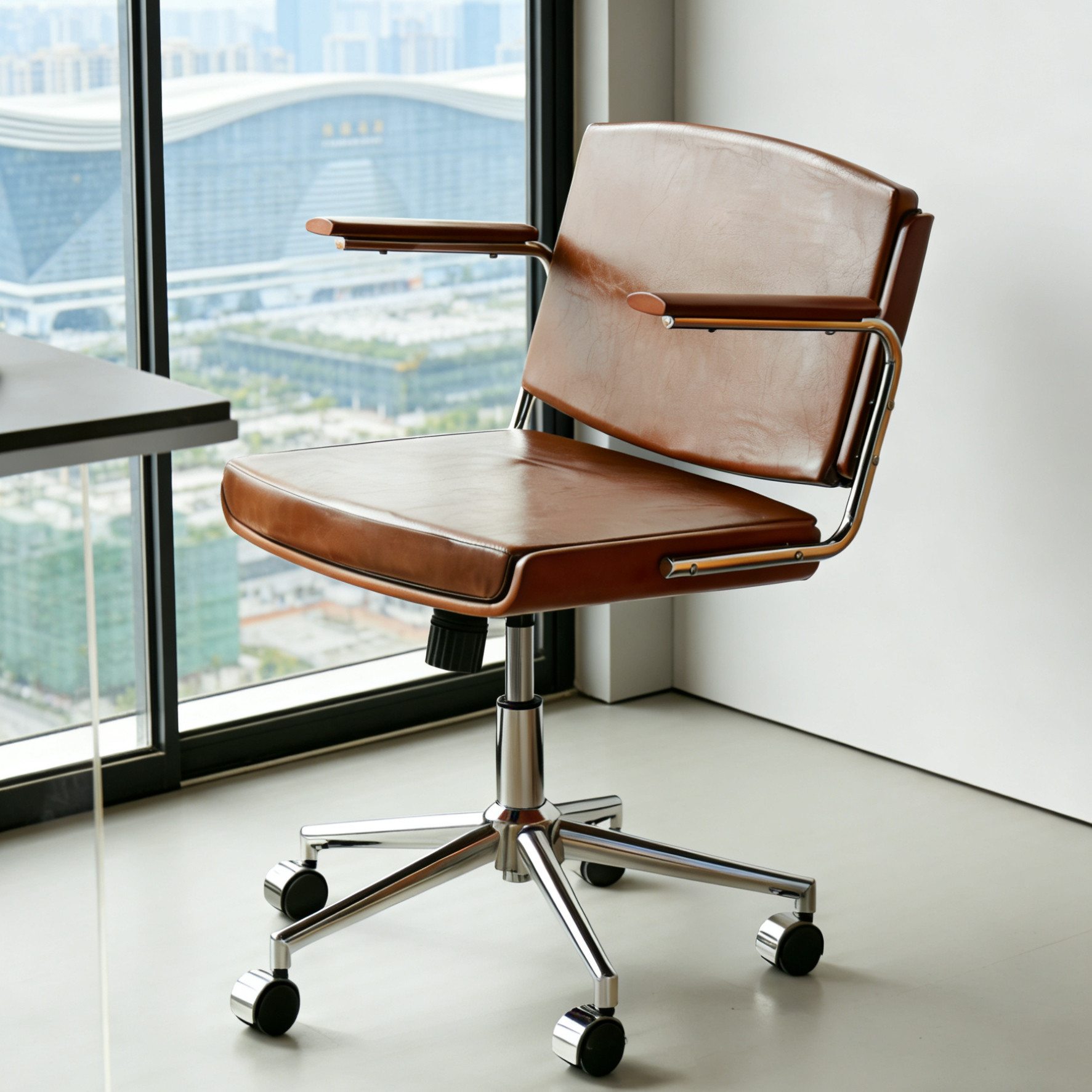 中古电脑椅子靠背家用实木办公椅久坐舒适升降转椅懒人书桌学习椅