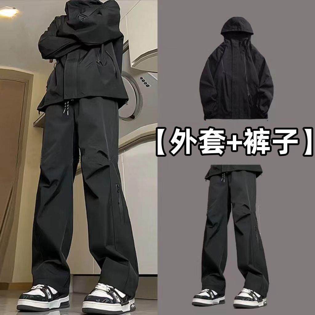 【清仓捡漏】一整套冲锋套装男春秋季宽松显瘦户外防水防风冲锋衣