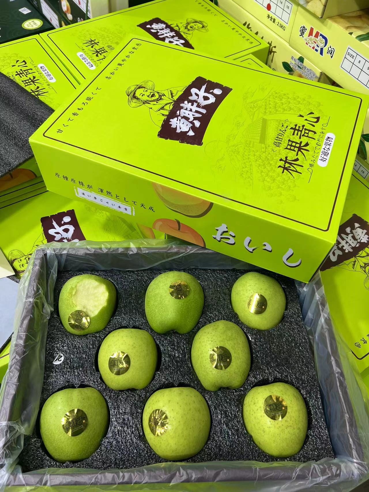 黄胖子林果青心苹果青苹果翡翠苹果原箱5斤礼盒装8-12粒 新鲜应季