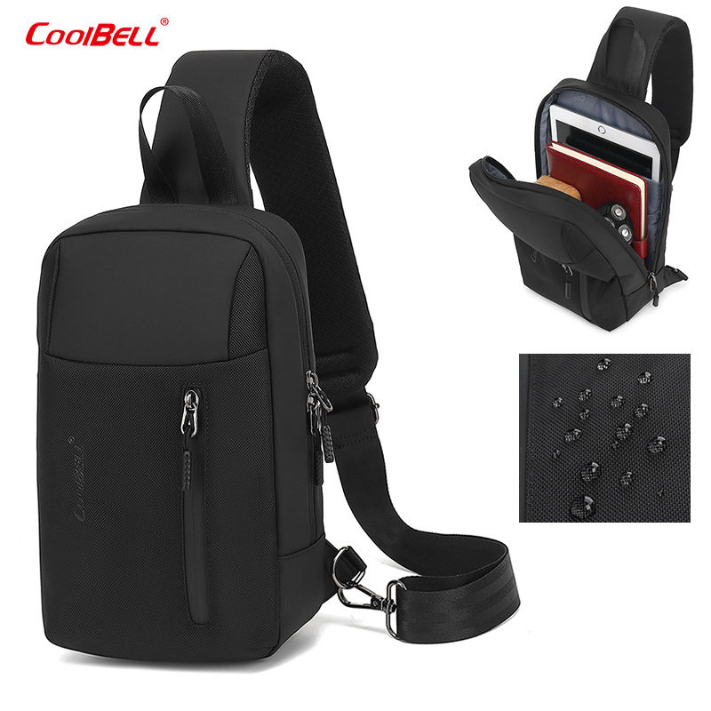 酷贝尔新款潮斜挎男生时尚胸包商务单肩包小包户外轻便运动斜跨包