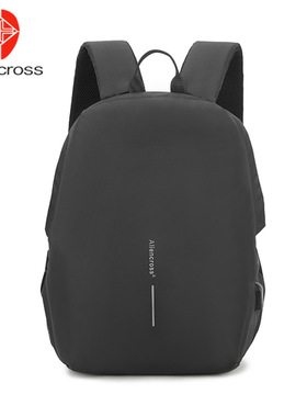 Aliencross潮牌新款轻便双肩包旅行包扩容多功能USB笔记本背包
