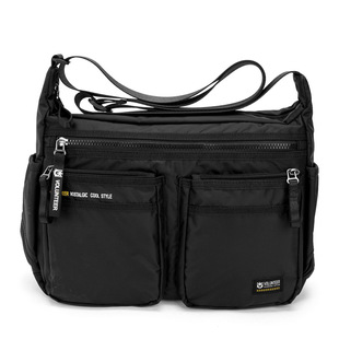 Volunteer男斜挎包大容量日常男生背包休闲邮差包学生男士单肩包