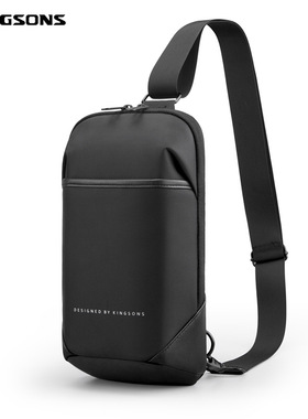 KINGSONS新款品牌男包胸包商务通勤男士胸前斜挎包休闲ipad单肩包