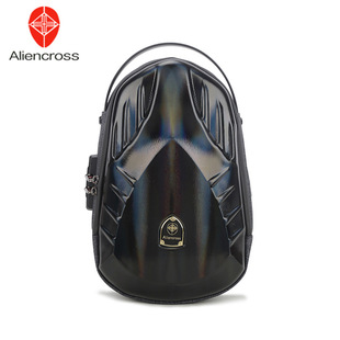 Aliencross外星十字硬壳胸包潮流男士防水单肩包机车男包斜挎小包