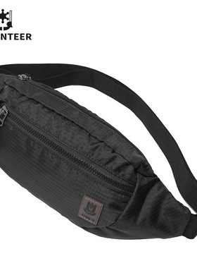 Volunteer新款男士腰包户外运动跑步包单肩斜挎包男牛津布小腰包