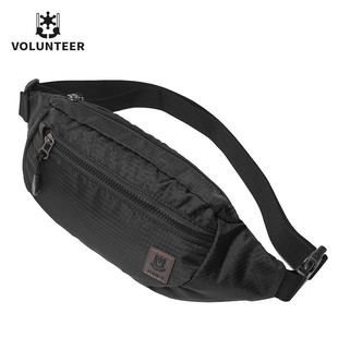 Volunteer新款男士腰包户外运动跑步包单肩斜挎包男牛津布小腰包