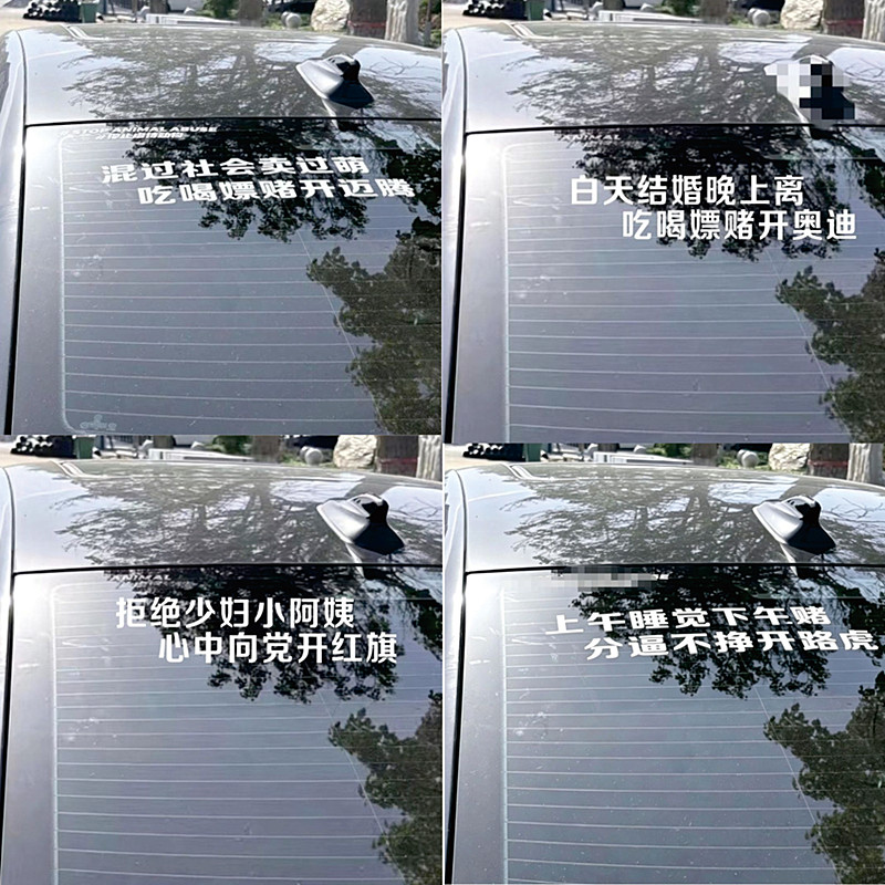 本田红旗迈腾帕萨特顺口溜车贴纸