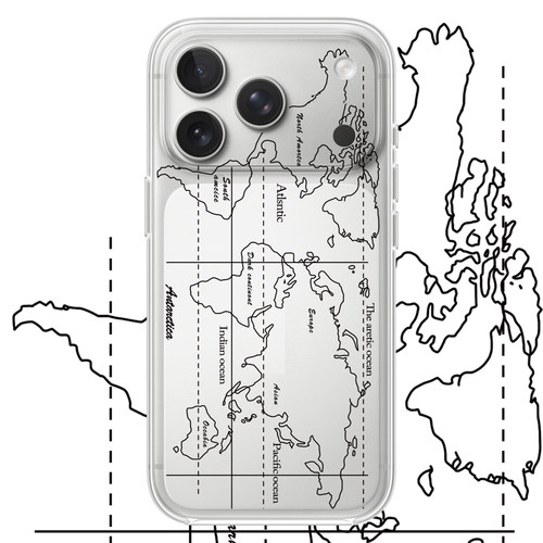 世界地图适用于苹果17PROMAX透明手机壳硅胶简约iPhone16PROMAX情侣15PRO小众14VIVOOPPO13个性12华为小米