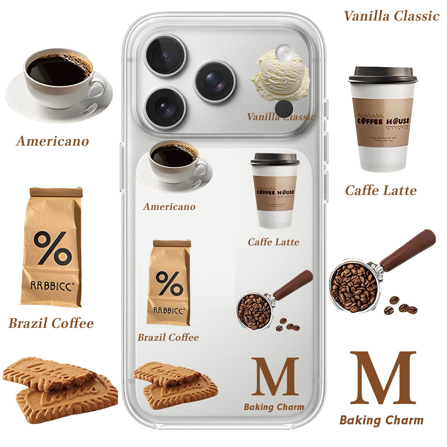 美式咖啡适用于苹果17PROMAX透明手机壳硅胶简约iPhone16PROMAX情侣15PRO小众14个性13华为12小米15VIVOOPPO