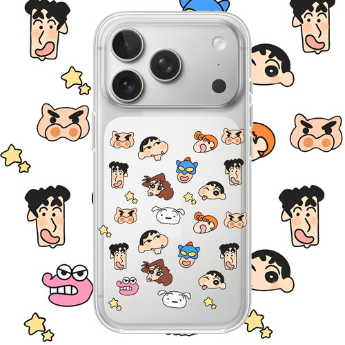 蜡笔小新适用于iPhone17PROMAX卡通16PROMAX可爱苹果透明手机壳15动漫14创意13简约适用小米17PROMAX华为OPPO
