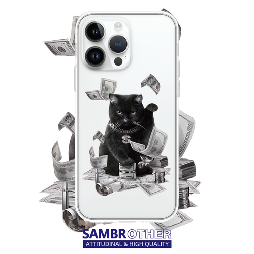招财猫咪适用于苹果17PROMAX情侣15PRO可爱13卡通12简约14硅胶iPhone16PROMAX磁吸亚克力透明手机壳华为小米