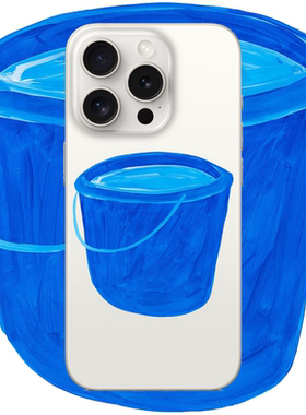 蓝色水桶适用于苹果17PROMAX透明手机壳硅胶可爱iPhone16PROMAX情侣15PRO卡通14VIVOOPPO13动漫12华为小米