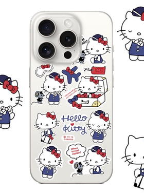 可爱卡通KT猫适用苹果17PROMAX情侣15PRO可爱13动漫12卡通14个性iPhone16PROMAX硅胶透明手机壳华为小米vivoo