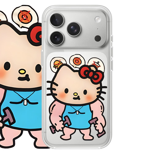 可爱健身猫适用于iPhone17PROMAX卡通16PROMAX苹果透明手机壳15动漫14创意13简约12适用小米17PROMAX华为OPPO