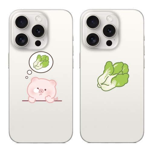 白菜猪猪适用于苹果17PROMAX透明手机壳硅胶可爱iPhone16PROMAX情侣15PRO卡通14华为小米13动漫12VIVOOPPO