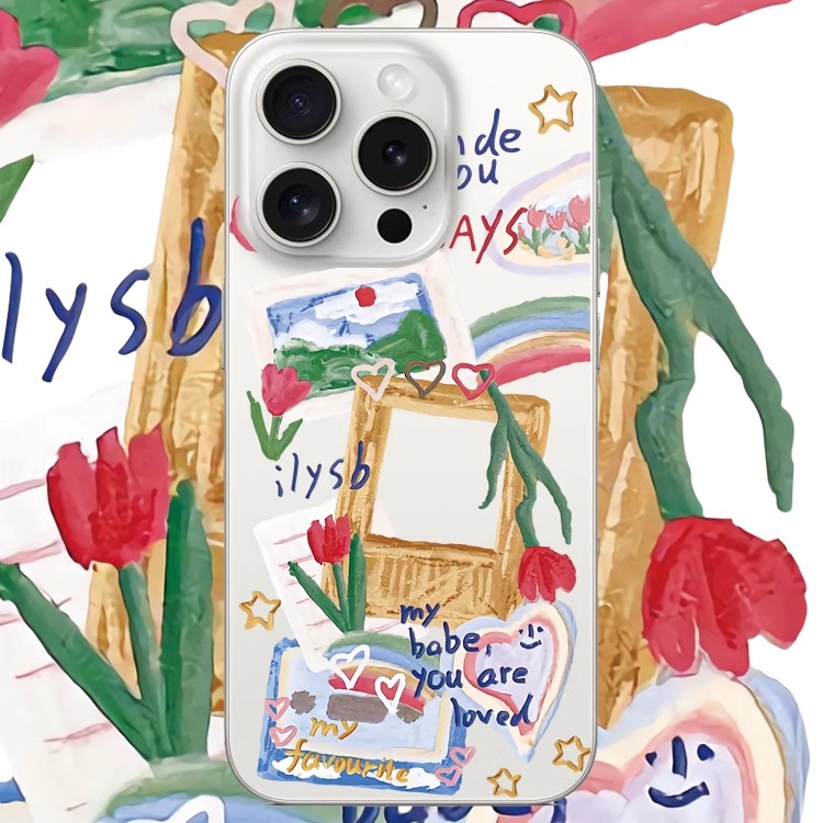 涂鸦相框适用于苹果17PROMAX透明手机壳硅胶可爱iPhone16PROMAX情侣15PRO卡通14VIVOOPPO13动漫12华为小米