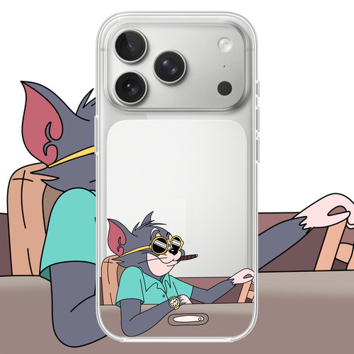 开车汤姆猫卡通适用于iPhone17PROMAX可爱16PROMAX动漫苹果透明手机壳15简约14个性13适用小米17PROMAX华为