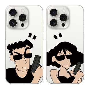 搞怪广志美冴特工适用iPhone17PROMAX动漫15卡通14情侣17可爱13苹果16PROMAX透明手机壳适用小米华为OPPOVIVO