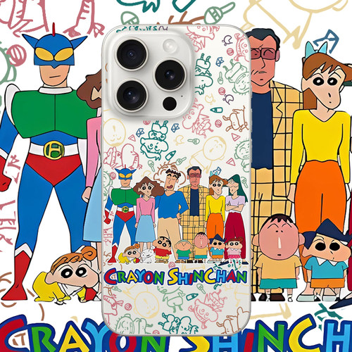 可爱蜡笔小新适用iPhone17PROMAX动漫15卡通14简约13硅胶12苹果16PROMAX情侣透明手机壳华为小米三星OPPOVIVO